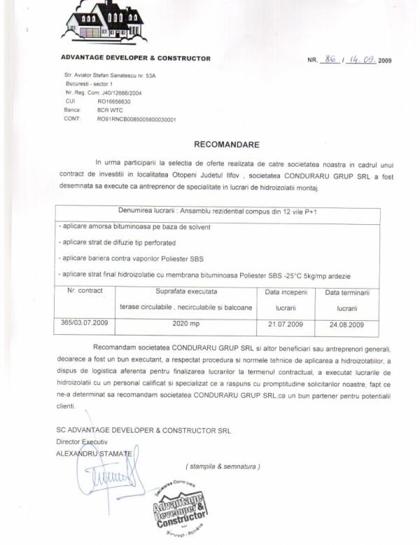recomandare advantage