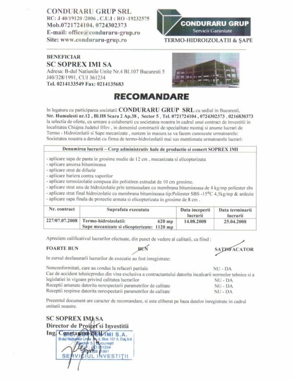 recomandare soprex