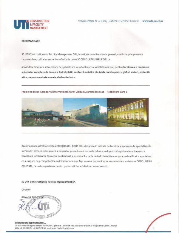 recomandare uti aeroport baneasa